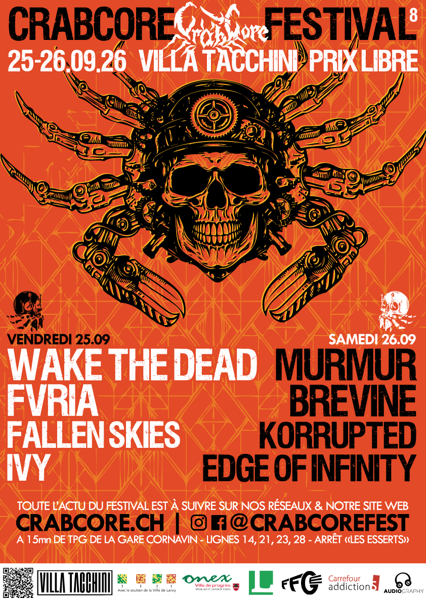 Affiche de la 8ème édition du CrabCore Fest